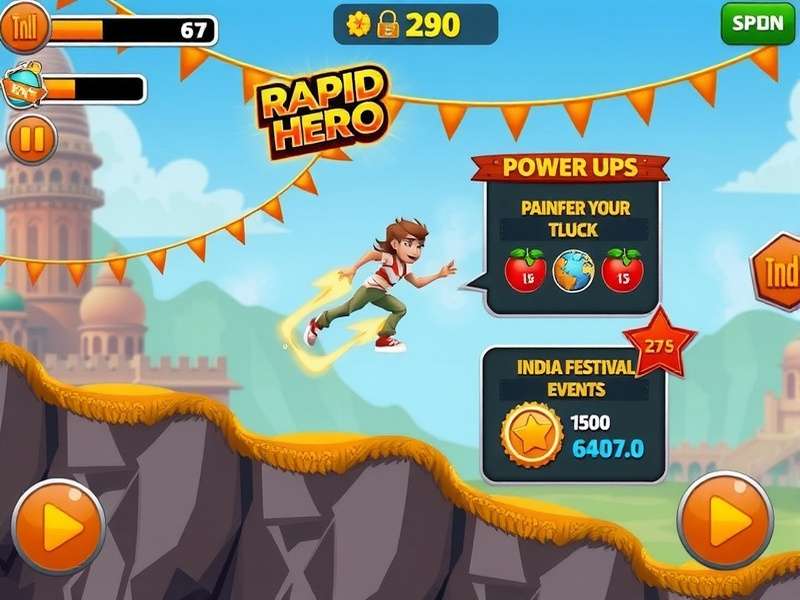 Rapid Spin Hero power-ups and upgrades screen